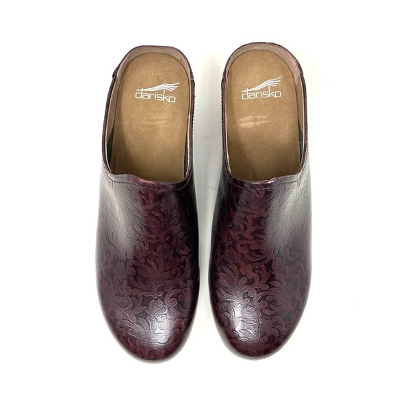Dansko Melody Mahogany Tooled Clog - Picture 6 of 7